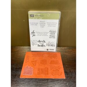 Stampin Up! Christmas Messages Stamp Set Holiday Rubber Stamps Greetings Phrases